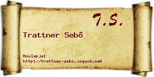 Trattner Sebő névjegykártya